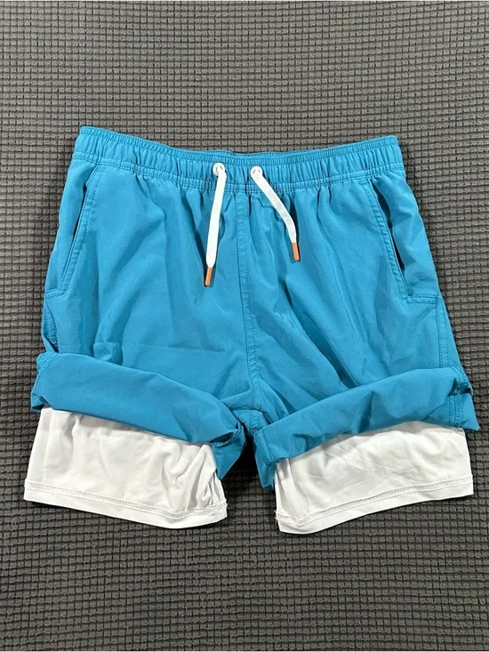 Dakine Mens Medium Blue Swim Trunks Compression Lined Hybrid Shorts Beach - Picture 7 of 7